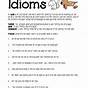Idiom Worksheet 2nd Grade
