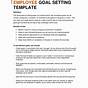 Employee Goal Setting Worksheet Template