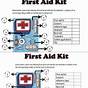First Aid Worksheet