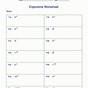 Exponents Worksheet Grade 8