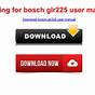 Bosch Glr225 User Manual