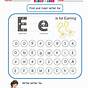 E Worksheet For Kindergarten