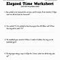 Elapsed Time Worksheet Third Grade