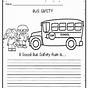 Kindergarten Bus Safety Worksheet