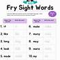 Printable Fry Sight Words