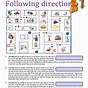 Following Written Directions Worksheets