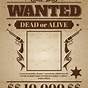 Most Wanted Poster Blank