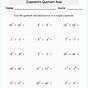 Exponent Review Worksheets