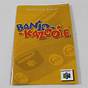 Banjo Kazooie Instruction Manual
