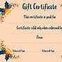 Printable Christmas Gift Certificate