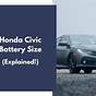 2019 Honda Civic Battery Size