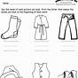 Clothing Worksheet For Kindergarten