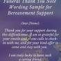Sample Letter Of Appreciation For Support During Bereavement
