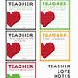 Teacher Valentine Printable Free