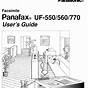 Panasonic Uf 8200 Manual