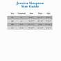 Jessica Simpson Size Chart