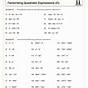 Factorising Expressions Worksheet