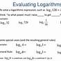 Evaluate Logarithms Worksheets