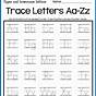 Trace Lowercase Letters Worksheet