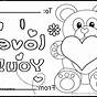 Printable Coloring Valentine Cards