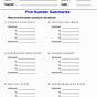 5 Number Summary Worksheets