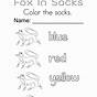 Fox In Socks Worksheets