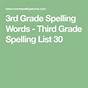 Spelling Words For Third Grade