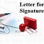 Request For Signature Letter Sample