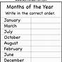 Month Of The Year Worksheet
