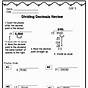 Dividing Decimals Worksheets With Answers