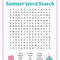 Printable Summer Word Searches