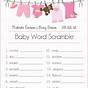 Free Printable Baby Shower Games Unscramble Words