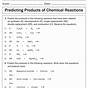 Predict Products Of Chemical Reactions Worksheet