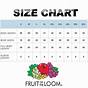 Fruit Of The Loom Womens Underwear Size Chart