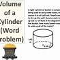 Volume Of A Cylinder Word Problems Worksheet
