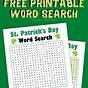 Free Printable St Patricks Day Word Search