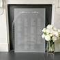 Frosted Acrylic Seating Chart Wedding