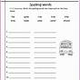 Grade 1 Spelling Words Worksheets