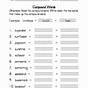 Compound Word Worksheet 2nd Grade