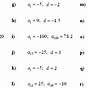 Arithmetic Sequence Questions With Answers