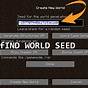 Find Minecraft Server Seed