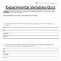 Experimental Variables Worksheet Key