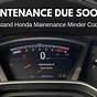 Honda Cr-v Maintenance Codes B1