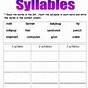 Syllables Worksheets With Answers