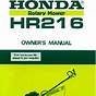 Honda Hrs 216 Manual