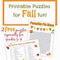 Fall Puzzle Worksheet