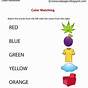 Colors For Kindergarten Worksheet