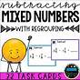 Subtracting Mixed Numbers With Regrouping Worksheets