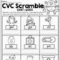 Cvc Blending Worksheet For Kindergarten