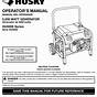 Husky 6250 Generator Manual